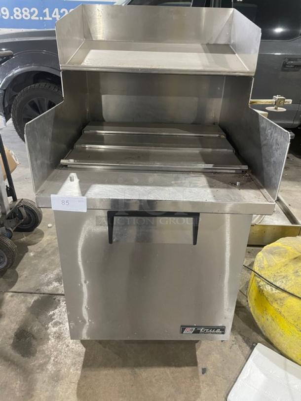 True Commercial Stainless Steel Single Door Refrigerated Bain Marie Style Mega Top Salad/Sandwich Prep Table! With Back & Side Splash! With Poly Coated Wire Rack! Model: TSSU-27-12M-B SN: 7286673! 115V 1 Phase! On Casters! - Image 1 of 9