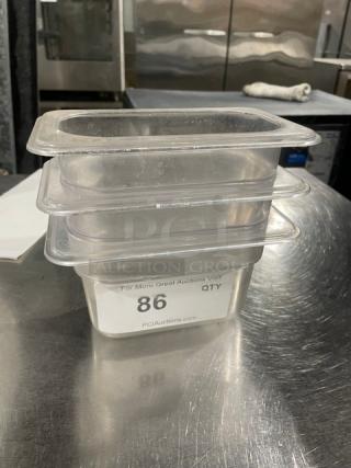 Lot Of Commercial Clear Polycarbonate Food Pans! All One Money!