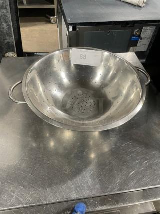 Commercial Stainless Steel Perforated Strainer! With Handles!