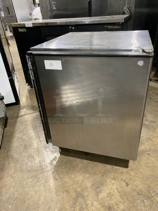 Silver King Commercial Stainless Steel Single Door Undercounter Refrigerator! With Poly Coated Wire Rack! Model: SKR27A SN: SBCI140136A! 115V! On Casters!