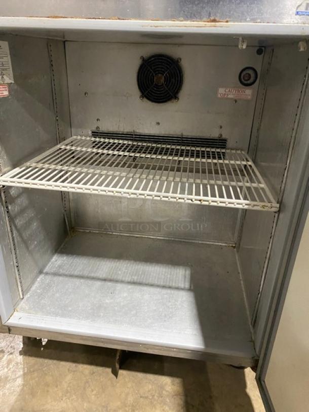 Silver King Commercial Stainless Steel Single Door Undercounter Refrigerator! With Poly Coated Wire Rack! Model: SKR27A SN: SBCI140136A! 115V! On Casters! - Image 5 of 7