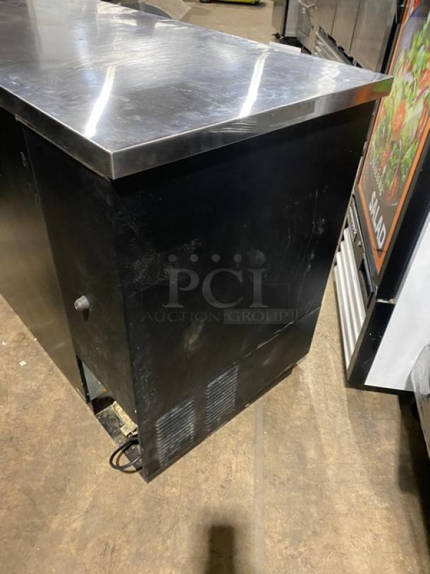 True Commercial Black 2 Door Refrigerated Back Bar Cooler! With Stainless Steel Worktop! With Poly Coated Wire Racks! Model: TBB-2 SN: 1-4727416! 115V 1 Phase! On Casters! - Image 3 of 8