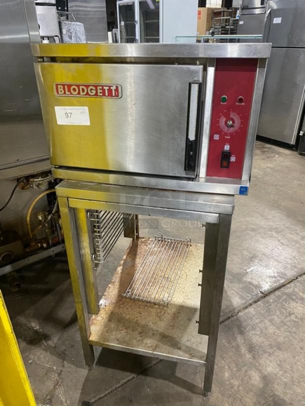 Blodgett Commercial Stainless Steel Electric Powered Half Size Countertop 3-Pan Convection Steamer! With Built In Pan Holding Rack! Model: SN-3E SN: 071307S9011-3327! 208V! With Cleveland Range Heavy-Duty Single Shelf Equipment Stand! On Legs! - Image 1 of 7