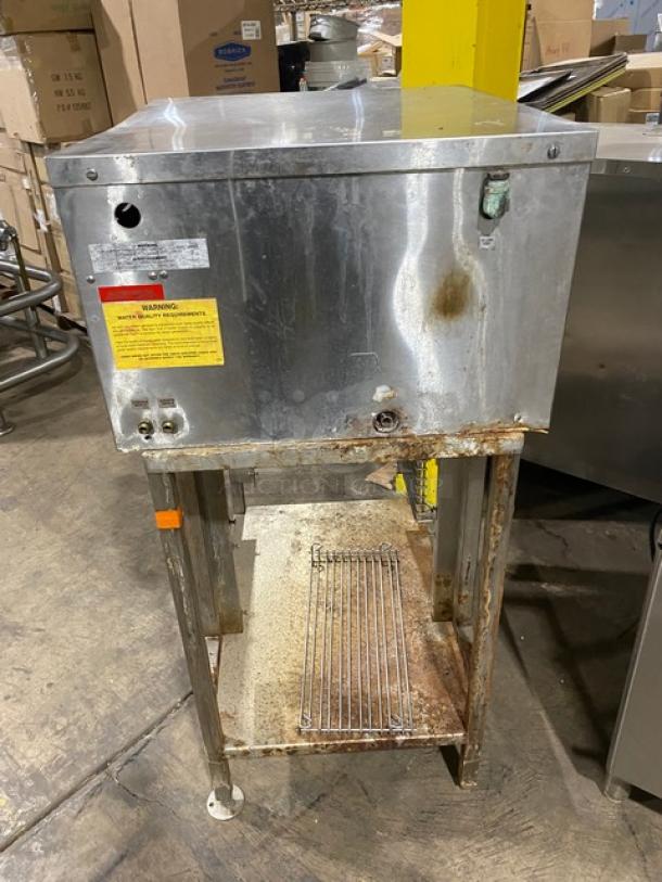 Blodgett Commercial Stainless Steel Electric Powered Half Size Countertop 3-Pan Convection Steamer! With Built In Pan Holding Rack! Model: SN-3E SN: 071307S9011-3327! 208V! With Cleveland Range Heavy-Duty Single Shelf Equipment Stand! On Legs! - Image 3 of 7