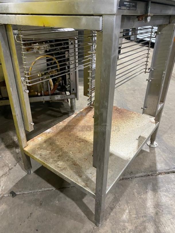 Blodgett Commercial Stainless Steel Electric Powered Half Size Countertop 3-Pan Convection Steamer! With Built In Pan Holding Rack! Model: SN-3E SN: 071307S9011-3327! 208V! With Cleveland Range Heavy-Duty Single Shelf Equipment Stand! On Legs! - Image 5 of 7