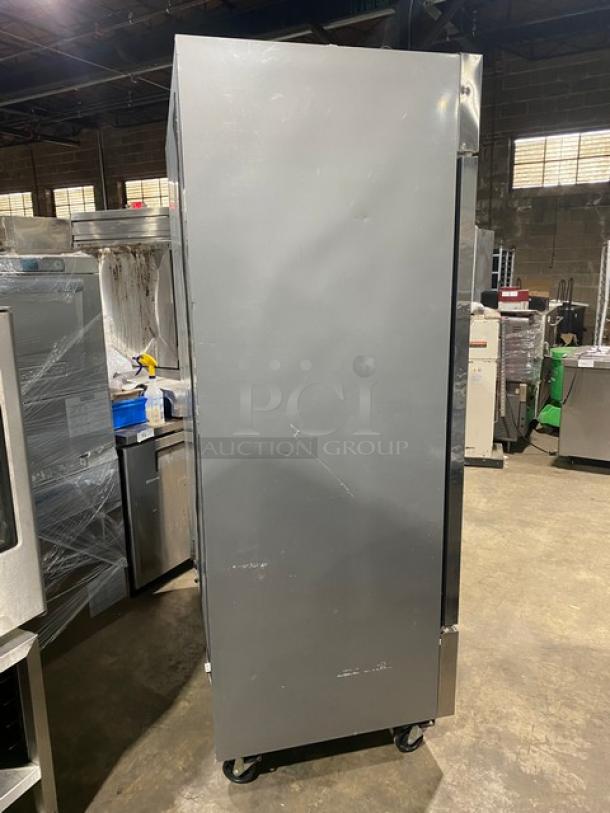 Beverage-Air Commercial Stainless Steel Solid 2 Door Reach In Refrigerator! With Digital Thermostat Controls! With Poly Coated Wire Racks! Model: KR48-1AS SN: 9030916! 115V 1 Phase! On Casters! - Image 3 of 9