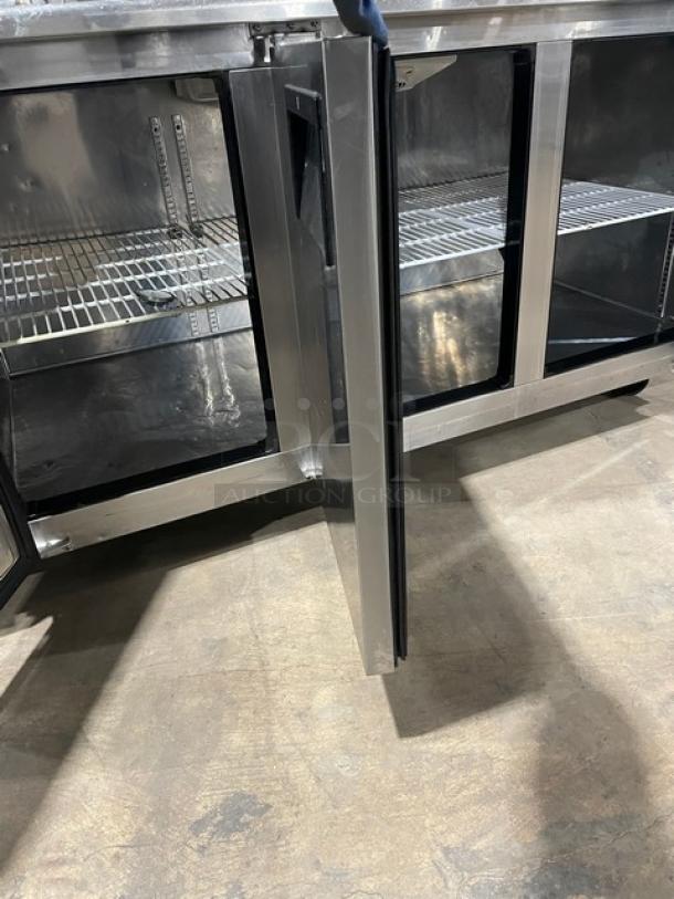 Everest Commercial Stainless Steel 3 Door Undercounter Worktop Freezer! With Poly Coated Wire Rack! Model: ETF3 SN: BTF313070014! 115V 1 Phase! On Casters! - Image 5 of 9