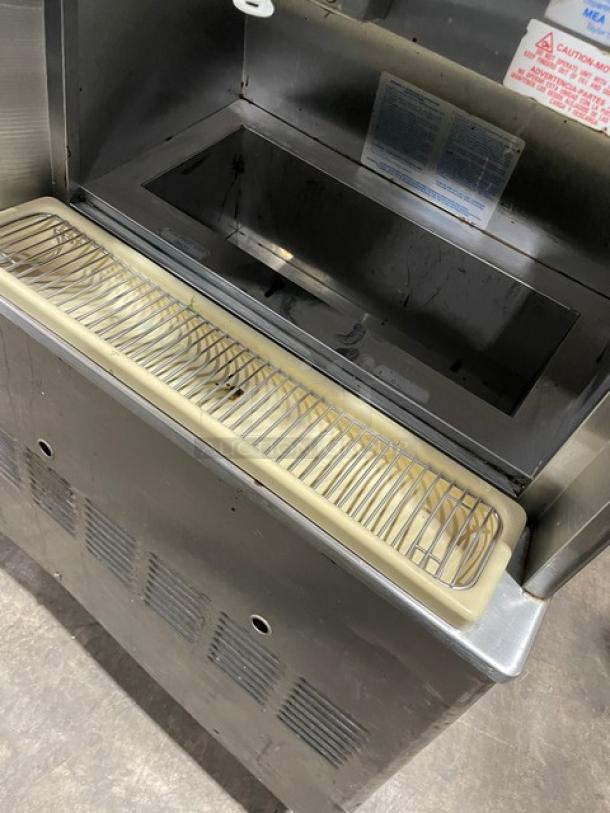 Taylor Dunkin Donuts Style Commercial Stainless Steel Electric Powered 2-Flavor Uncarbonated Frozen Beverage Machine! With 2 Dispensers & Coolatta Style Blender/Mixing Attachment! With Drip Tray! Model: 342D-27 SN: K2070024! 208-230V 1 Phase! On Casters! - Image 6 of 9