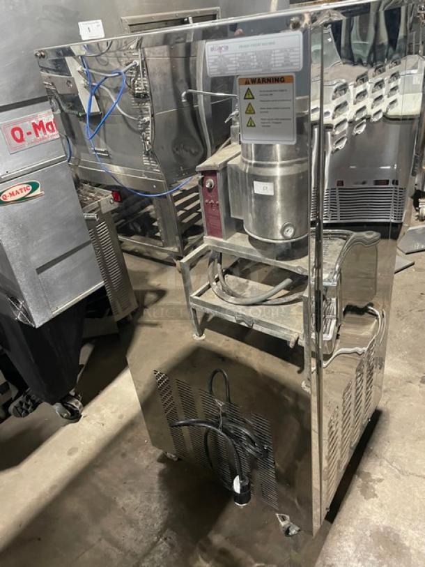 Elvaria Commercial Stainless Steel Electric Powered Dual Flavor/Twist Soft Serve Ice Cream/Frozen Yogurt Machine! With 2 Hoppers & 3 Dispensers! With Drip Tray! Model: 515 TW SN: 3410093794! 220-240V! On Casters! - Image 4 of 9