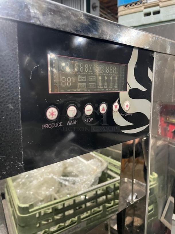 Elvaria Commercial Stainless Steel Electric Powered Dual Flavor/Twist Soft Serve Ice Cream/Frozen Yogurt Machine! With 2 Hoppers & 3 Dispensers! With Drip Tray! Model: 515 TW SN: 3410093794! 220-240V! On Casters! - Image 7 of 9
