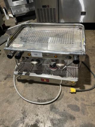 VFA Express Commercial Stainless Steel Electric Powered Countertop Double Espresso/Coffee Machine! With Drip Tray! Model: CP SN: 015830S! 115-220V!
