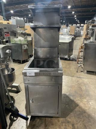 Southbend Commercial Stainless Steel Natural Gas Powered Deep Fat Fryer! With Back Splash & Custom Double Overhead Salamander Shelves! On Casters!