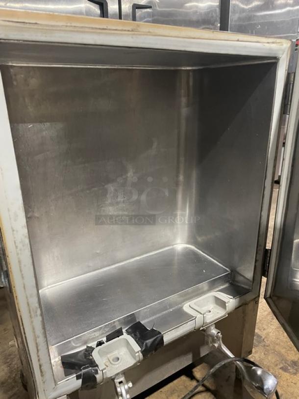 Silver King Commercial Stainless Steel Electric Powered Refrigerated Countertop Milk/Creme Beverage Dispenser! With 2 Dispensers! Model: SK02-R-S SN: 106598R! 115V! On Legs! - Image 5 of 8