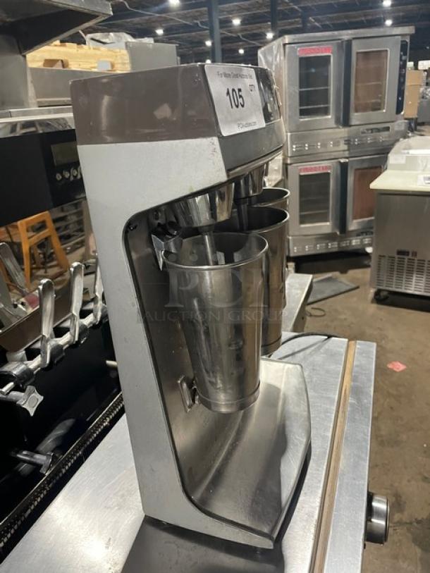 Hamilton Beach Commercial Electric Powered Countertop Triple Head Milkshake/Malt Drink/Beverage Mixer! With 3 Spindles & 3 Stainless Steel Cups! Model: 941-1! 120V! - Image 3 of 8