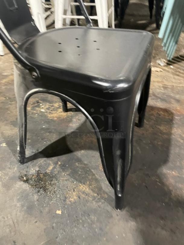 Commercial Black Coated Stackable Indoor/Outdoor Dining Chairs! 5X Your Bid! - Image 6 of 7