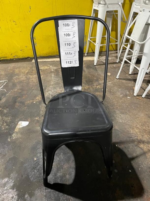 Commercial Black Coated Stackable Indoor/Outdoor Dining Chairs! 5X Your Bid! - Image 1 of 7