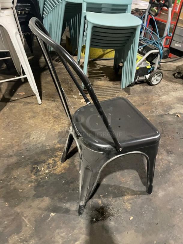 Commercial Black Coated Stackable Indoor/Outdoor Dining Chairs! 5X Your Bid! - Image 3 of 7