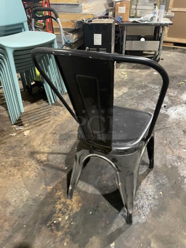 Commercial Black Coated Stackable Indoor/Outdoor Dining Chairs! 5X Your Bid! - Image 4 of 7