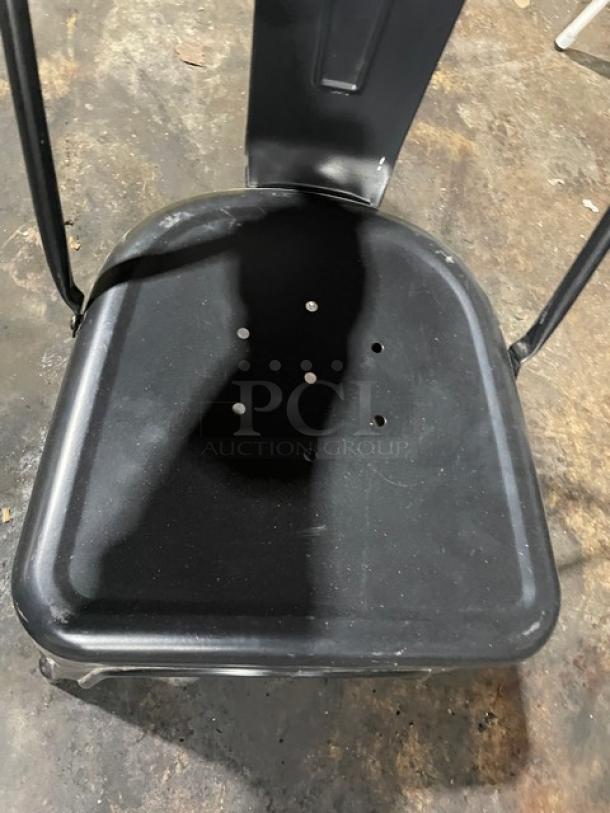 Commercial Black Coated Stackable Indoor/Outdoor Dining Chairs! 5X Your Bid! - Image 5 of 7