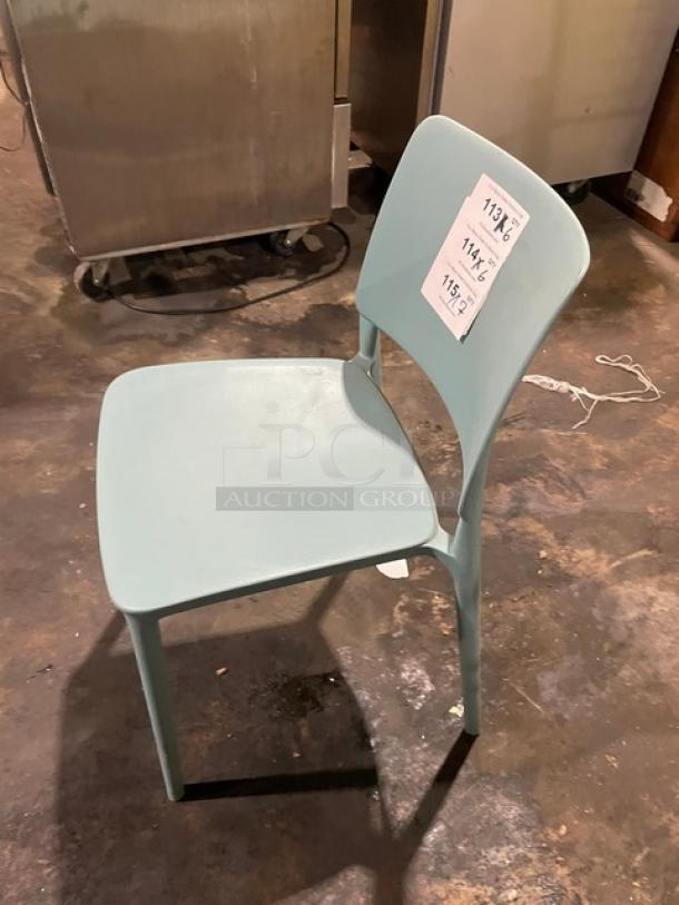 Commercial Citrus Green Stackable Indoor/Outdoor Dining Chairs! 7X Your Bid! - Image 2 of 6