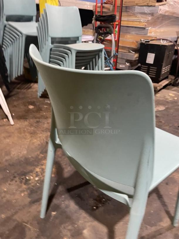 Commercial Citrus Green Stackable Indoor/Outdoor Dining Chairs! 7X Your Bid! - Image 5 of 6