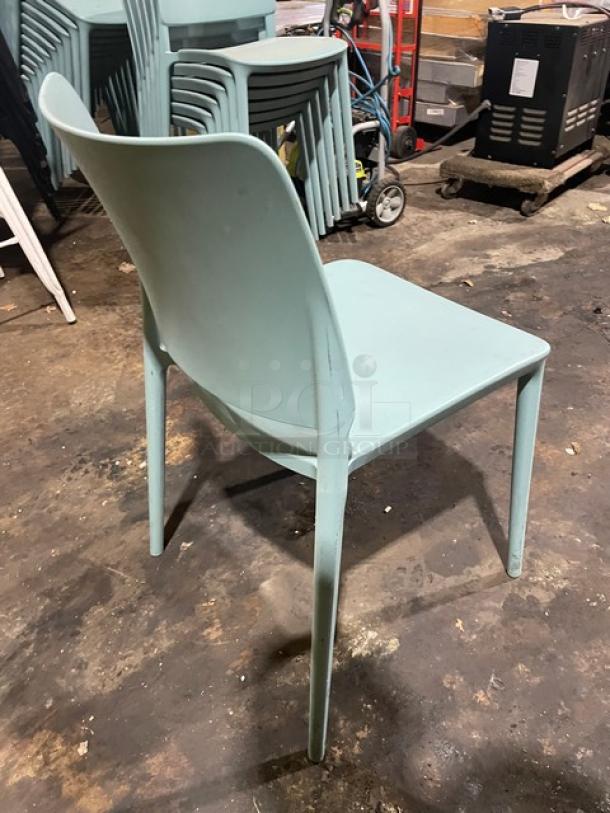 Commercial Citrus Green Stackable Indoor/Outdoor Dining Chairs! 7X Your Bid! - Image 6 of 6