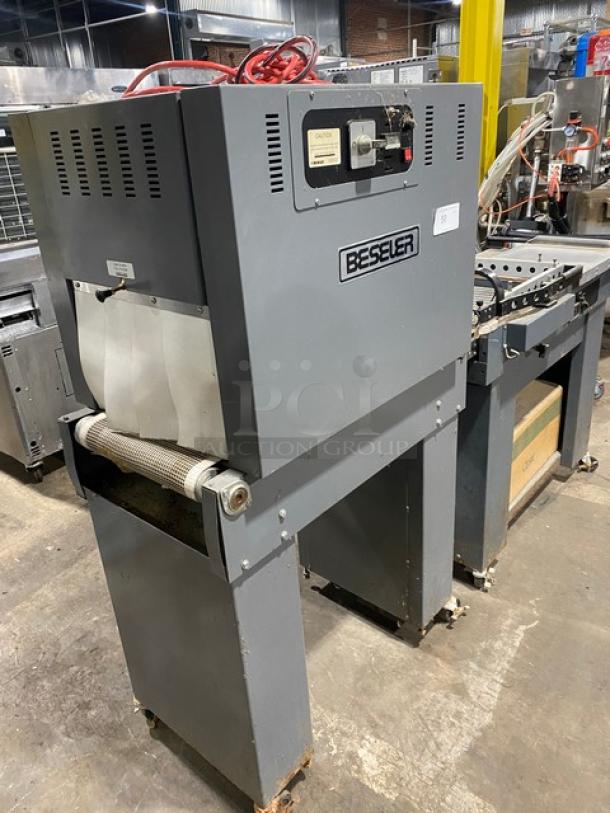Beseler Commercial Electeric Powered Heavy Duty Shrink Wrap System Machine/Heat Tunnel Combo! Model: HS-1520D SN: J1A13120! 115V 1 Phase / Model: TD-16-10 SN: 040600122! 220V 1 Phase! On Casters! All One Money! - Image 3 of 13