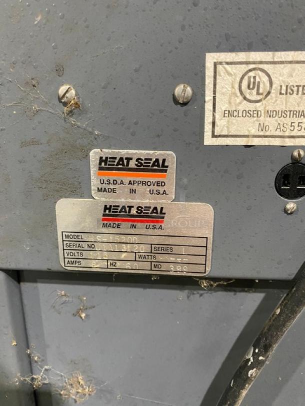 Beseler Commercial Electeric Powered Heavy Duty Shrink Wrap System Machine/Heat Tunnel Combo! Model: HS-1520D SN: J1A13120! 115V 1 Phase / Model: TD-16-10 SN: 040600122! 220V 1 Phase! On Casters! All One Money! - Image 13 of 13