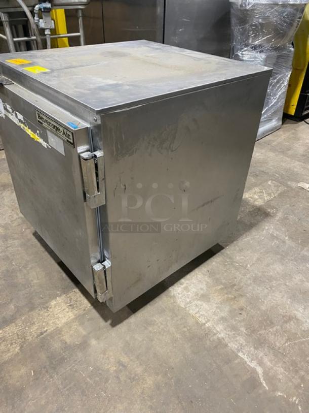 Beverage-Air Commercial Stainless Steel Single Door Undercounter Freezer! With Poly Coated Wire Rack! Model: UCF27A SN: 6006460! 115V 1 Phase! On casters! - Image 2 of 9