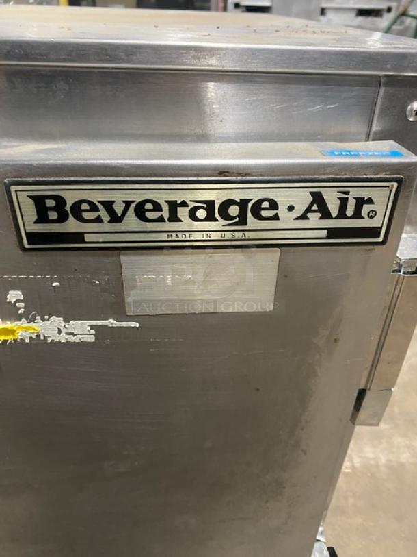 Beverage-Air Commercial Stainless Steel Single Door Undercounter Freezer! With Poly Coated Wire Rack! Model: UCF27A SN: 6006460! 115V 1 Phase! On casters! - Image 7 of 9