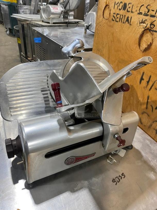 Globe Commercial Electric Powered Countertop Gravity Feed Deli Meat Slicer! Model: 210 SN: 11108! On Legs! - Image 2 of 9