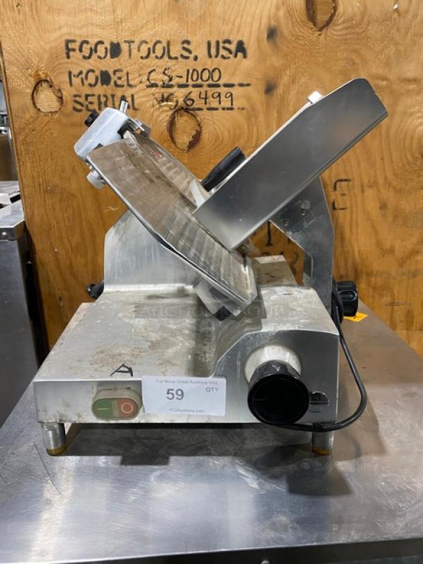 Avantco Commercial Electric Powered Countertop Semi-Automatic Gravity Feed Deli Meat Slicer! With 12" Blade! Model: SL300C SN: 33046515SL512! 110-120V 1 Phase! On Legs! - Image 1 of 10