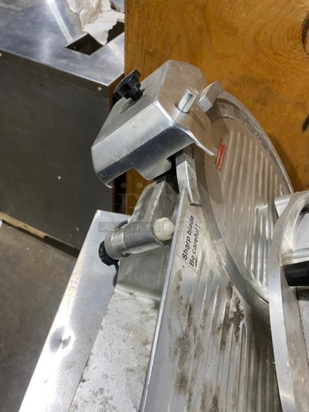 Avantco Commercial Electric Powered Countertop Semi-Automatic Gravity Feed Deli Meat Slicer! With 12" Blade! Model: SL300C SN: 33046515SL512! 110-120V 1 Phase! On Legs! - Image 6 of 10