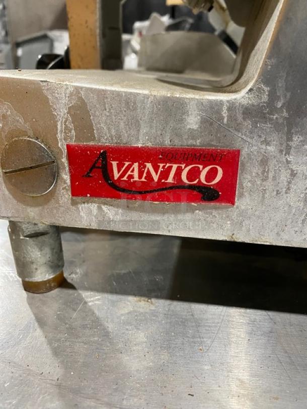Avantco Commercial Electric Powered Countertop Semi-Automatic Gravity Feed Deli Meat Slicer! With 12" Blade! Model: SL300C SN: 33046515SL512! 110-120V 1 Phase! On Legs! - Image 9 of 10