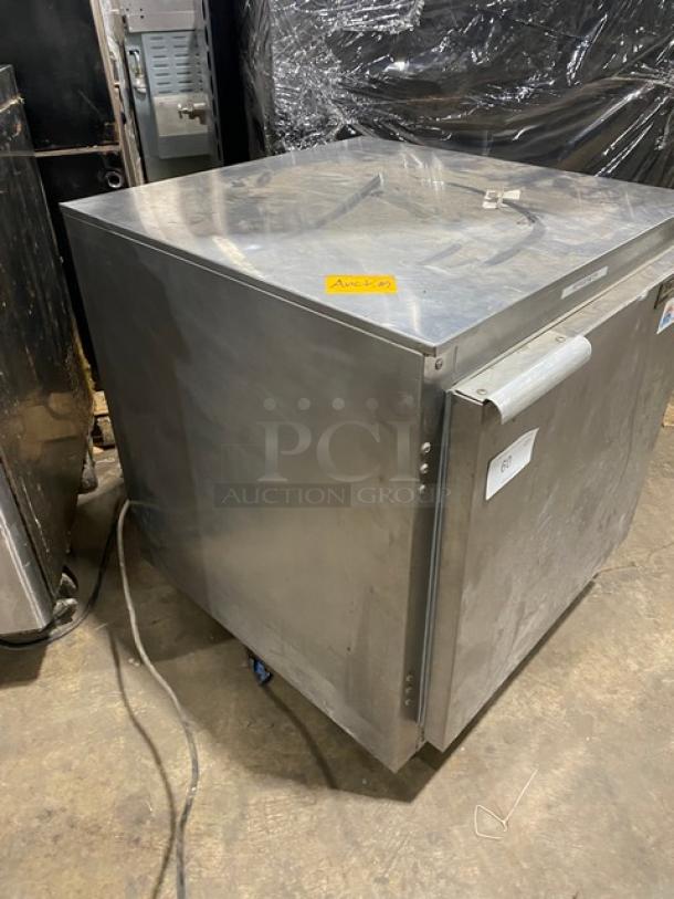 Beverage-Air Commercial Stainless Steel Single Door Undercounter Refrigerator! With Poly Coated Wire Rack! Model: UCR27A SN: 8206569! 115V 1 Phase! On Casters! - Image 2 of 7