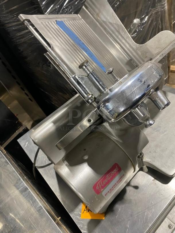 Fleetwood Commercial Heavy-Duty Electric Powered Countertop Deli Meat Slicer! On Legs! - Image 4 of 7
