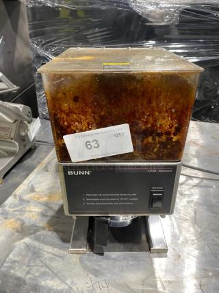 Bunn LPG-Series Commercial Stainless Steel Electric Powered Countertop Low Profile Portion Control Grinder! With Single Hopper! Model: LPG SN: LPG0017793! 120V 1 Phase!