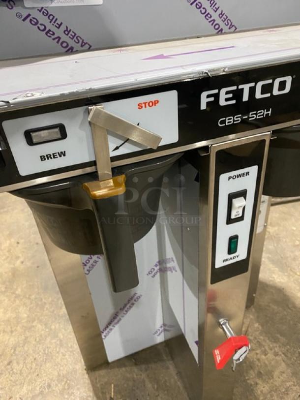 Fetco Commercial Stainless Steel Electric Powered Countertop Twin Automatic Coffee Brewer! With Hot Water Dispenser! Model: CBS-52H20 SN: 6403381590! 120/208/240V 3 Phase! - Image 5 of 6