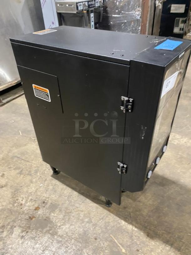 Bunn Commercial Black Electric Powered Countertop Hot Chocolate/Cappuccino Hot Beverage Fresh Mix Dispenser Machine! With 3 Hoppers! With Customizable LED Front Display! Model: FMD-3 SN: FMD0130530! 120V 1 Phase! On Legs! - Image 2 of 7