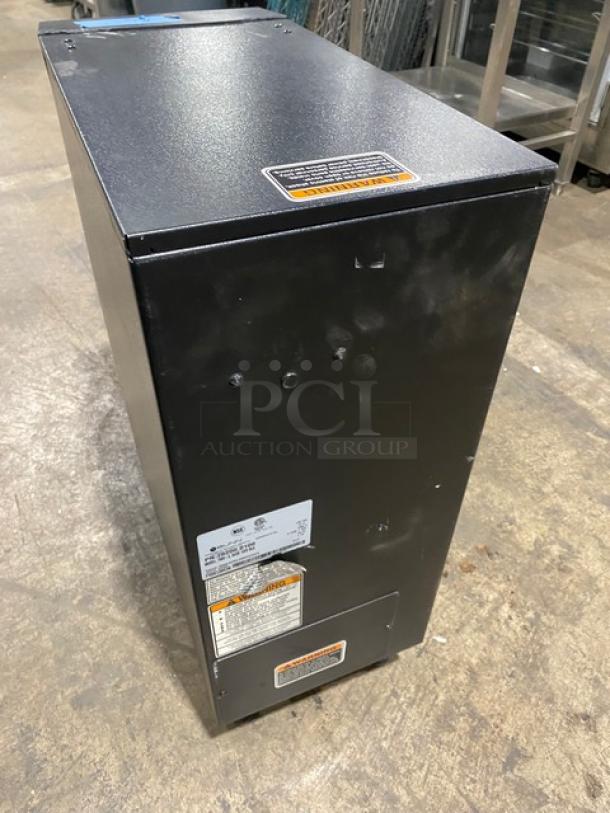 Bunn Commercial Black Electric Powered Countertop Hot Chocolate/Cappuccino Hot Beverage Fresh Mix Dispenser Machine! With 3 Hoppers! With Customizable LED Front Display! Model: FMD-3 SN: FMD0130530! 120V 1 Phase! On Legs! - Image 4 of 7