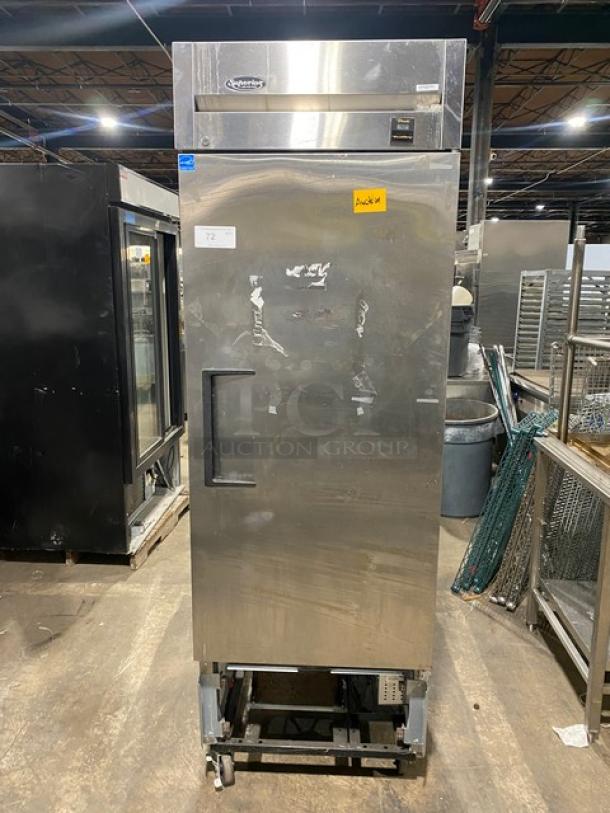 True Superior Series Commercial Stainless Steel Solid Single Door Reach In Refrigerator! Energy Star Certified! Model: TS-23 SN: 5392808! 115V 1 Phase! On Casters! - Image 1 of 9