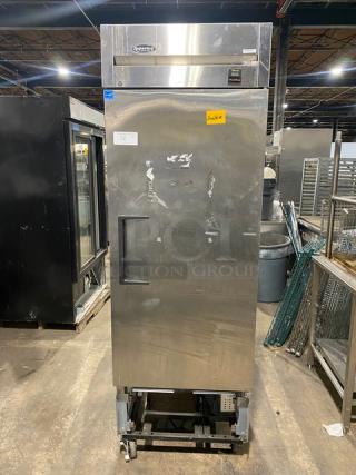 True Superior Series Commercial Stainless Steel Solid Single Door Reach In Refrigerator! Energy Star Certified! Model: TS-23 SN: 5392808! 115V 1 Phase! On Casters!