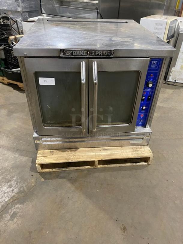 Bakers Pride Commercial Stainless Steel Electric Powered Single Stack Convection Oven! With Wire Oven Rack! With Casters! - Image 1 of 8