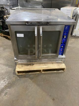 Bakers Pride Commercial Stainless Steel Electric Powered Single Stack Convection Oven! With Wire Oven Rack! With Casters!
