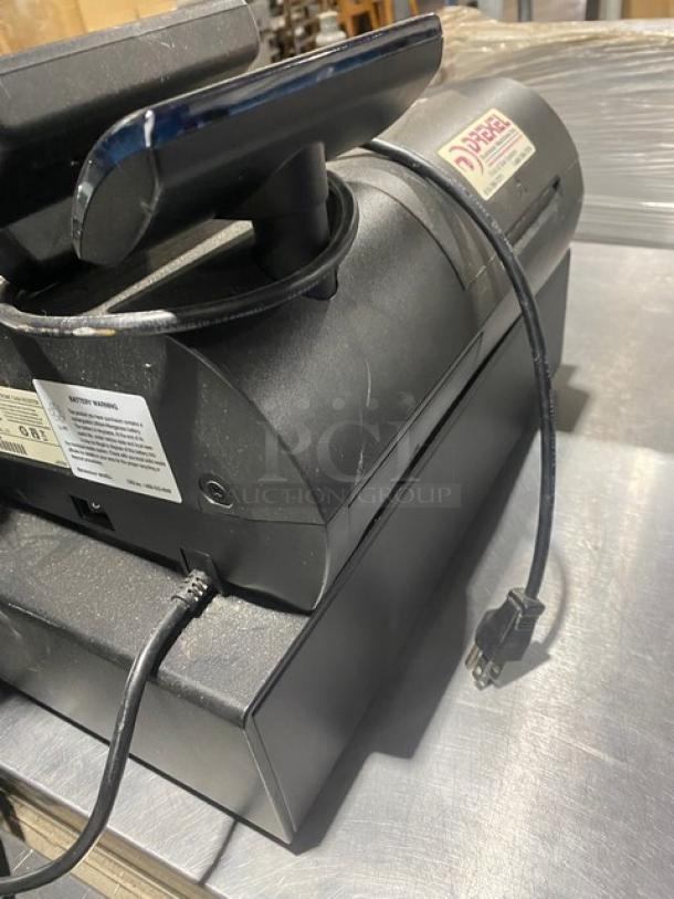 Sam4s Commercial Black Electric Powered Countertop Food Service Cash Register! With Cash Drawer! Model: SPS-320 SN: 1308270077! 120V 1 Phase! - Image 4 of 9