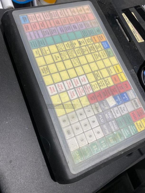 Sam4s Commercial Black Electric Powered Countertop Food Service Cash Register! With Cash Drawer! Model: SPS-320 SN: 1106270010! 120V 1 Phase! - Image 6 of 8