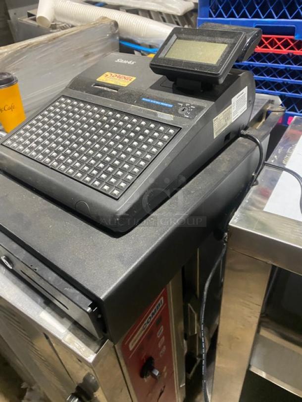 Sam4s Commercial Black Electric Powered Countertop Food Service Cash Register! With Cash Drawer! Model: SPS-320 SN: 1106270012! 120V 1 Phase! - Image 3 of 9