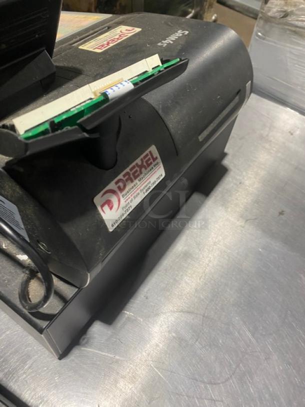 Sam4s Commercial Black Electric Powered Countertop Food Service Cash Register! With Cash Drawer! Model: SPS-320 SN: 1107270084! 120V 1 Phase! - Image 4 of 9