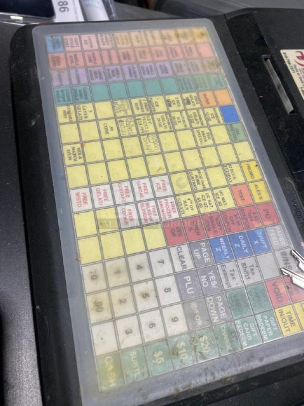 Sam4s Commercial Black Electric Powered Countertop Food Service Cash Register! With Cash Drawer! Model: SPS-320 SN: 1107270084! 120V 1 Phase! - Image 7 of 9