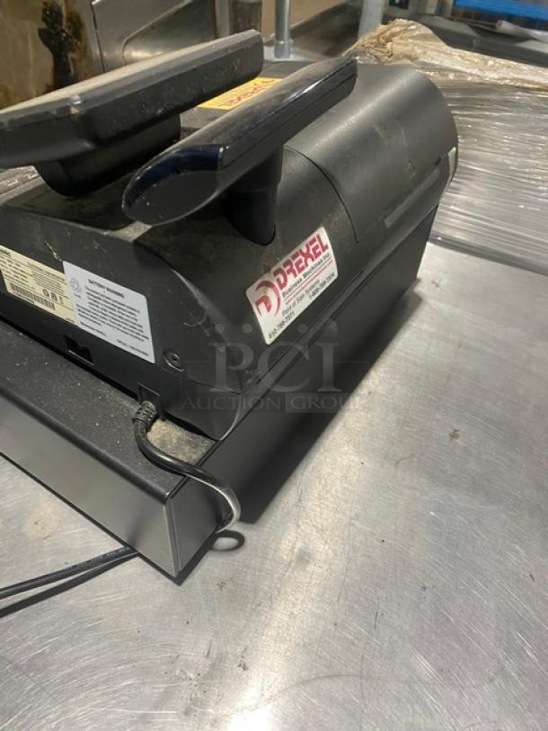 Sam4s Commercial Black Electric Powered Countertop Food Service Cash Register! With Cash Drawer! Model: SPS-320 SN: 1106270008! 120V 1 Phase! - Image 4 of 9